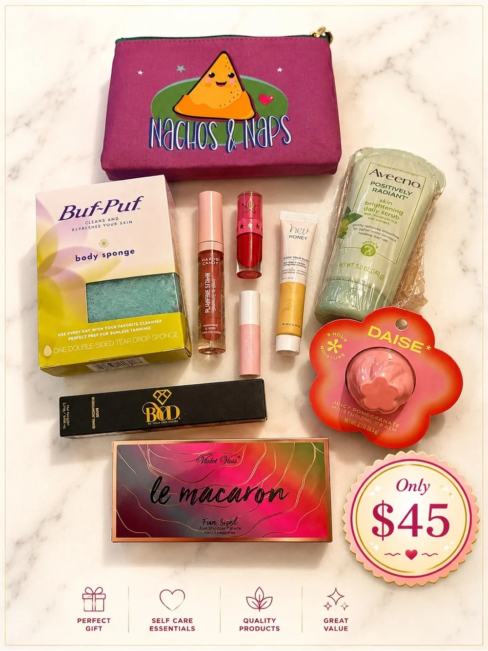Self Care Beauty Bundle Makeup Skincare Bag Gift Set $99 Retail